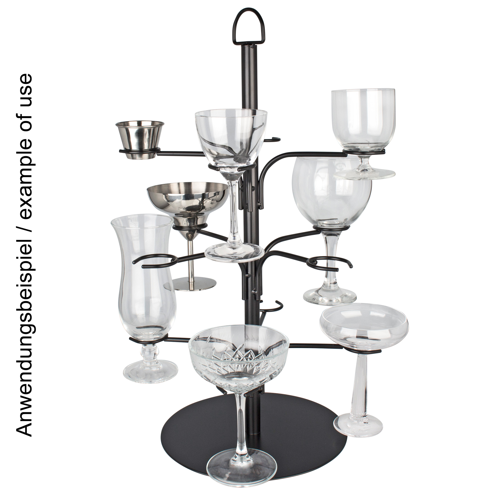 Arbre à cocktails pour 12 verres - noir