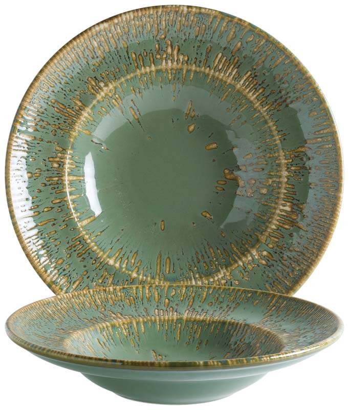 Bonna Snell Sage Gourmet Assiette à pâtes 27cm vert - 6 pièces Bonna Snell Sage Gourmet Assiette à pâtes 27cm vert - 6 pièces