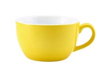 Tasse à cappuccino en porcelaine jaune – 250 ml (6 pcs)