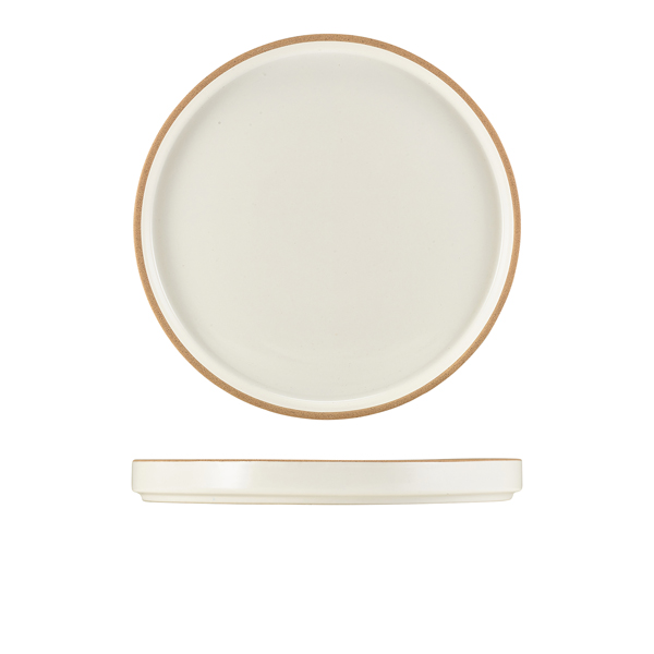 Assiette de présentation Kava grès blanc – 25 cm (6 pcs)