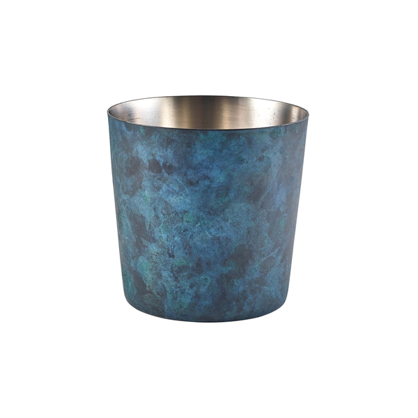 Gobelets en acier inoxydable / gobelets à snack patine bleue - 8,5 x 8,5 cm/420 ml (12 pièces) Gobelets en acier inoxydable / gobelets à snack patine bleue - 8,5 x 8,5 cm/420 ml (12 pièces)