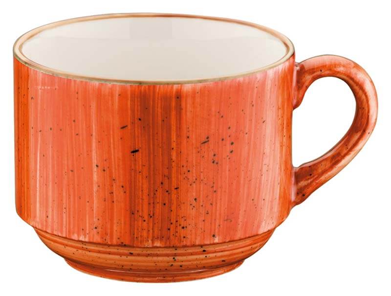 Bonna Aura Terracotta Banquet Tasse supérieure 21cl empilable orange - 6 pièces Bonna Aura Terracotta Banquet Tasse supérieure 21cl empilable orange - 6 pièces