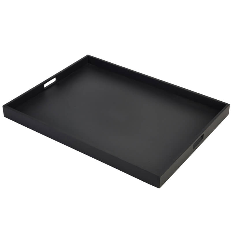 Plateau de service, bois d'acacia noir - 64 x 48 x 4,5 cm Plateau de service, bois d'acacia noir - 64 x 48 x 4,5 cm