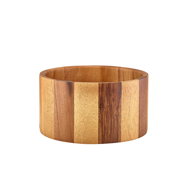 Coupe à bords droits, bois d'acacia - 22,5 x 12 cm