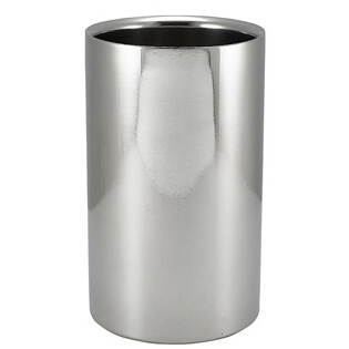 Rafraîchisseur de bouteille thermique, acier inoxydable brillant - 12x20cm Rafraîchisseur de bouteille thermique, acier inoxydable brillant - 12x20cm