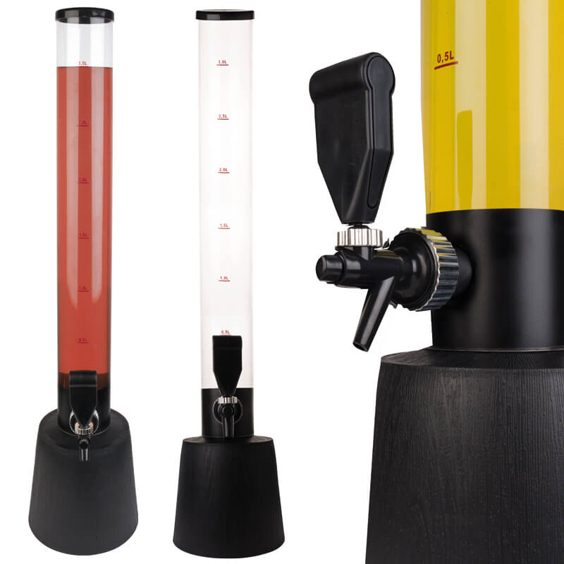 Colonne à boissons / tour à bière / colonne à bière avec robinet - 3 litres (4 pièces) Colonne à boissons / tour à bière / colonne à bière avec robinet - 3 litres (4 pièces)