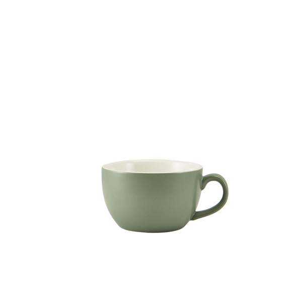 Tasse à cappuccino en porcelaine mate vert sauge – 175 ml (6 pcs)