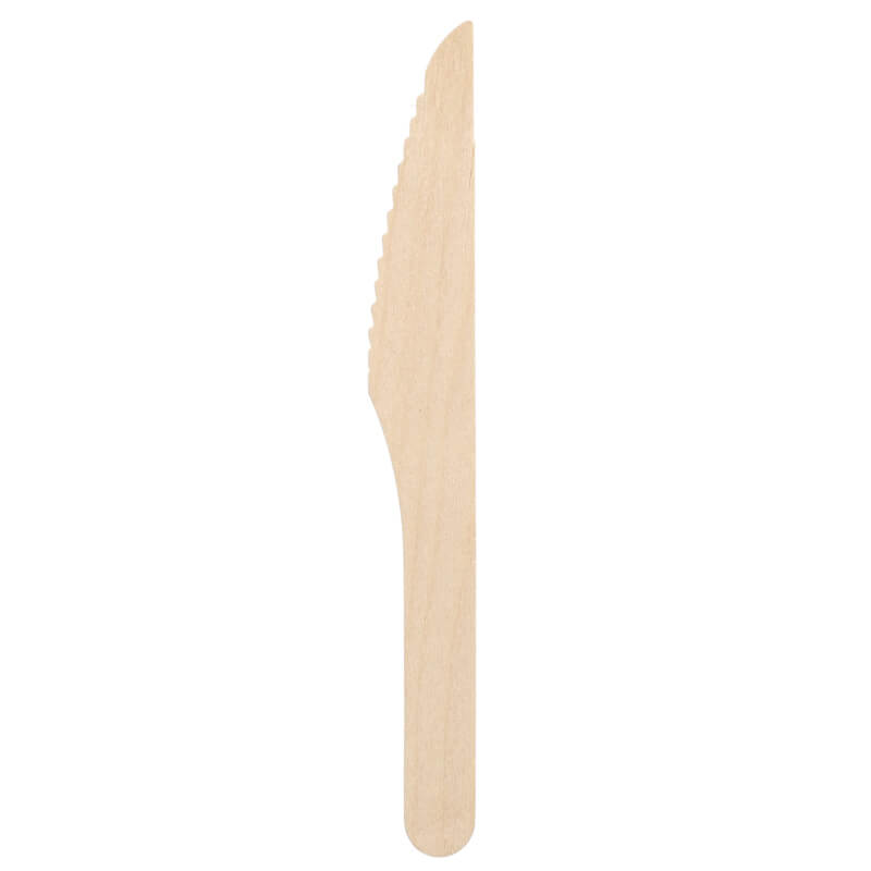 Couteaux écologiques en bois - 16,5cm (250 pcs) Couteaux écologiques en bois - 16,5cm (250 pcs)