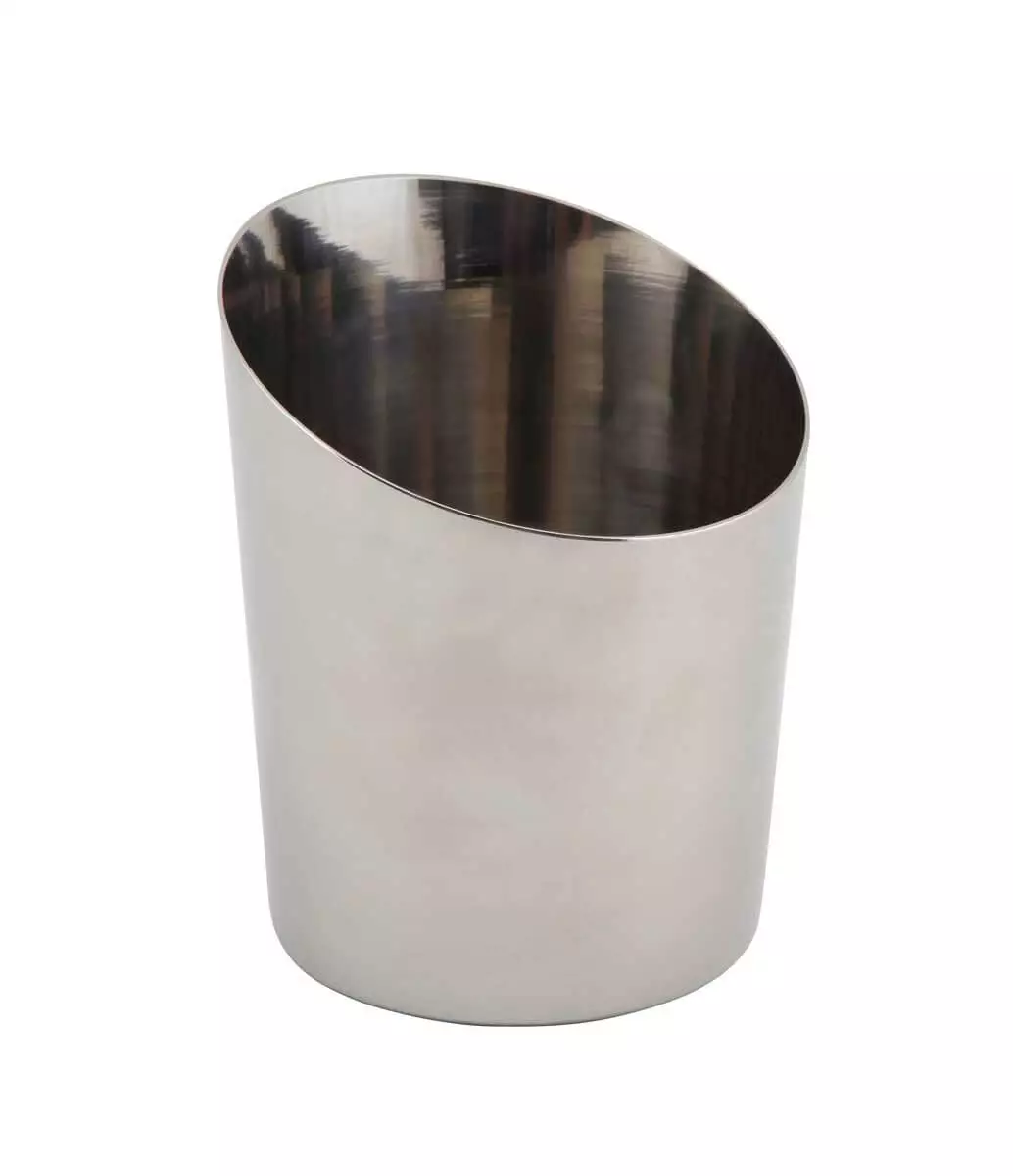Gobelet en acier inoxydable, coupe en biseau - poli (11,6cm) Gobelet en acier inoxydable, coupe en biseau - poli (11,6cm)