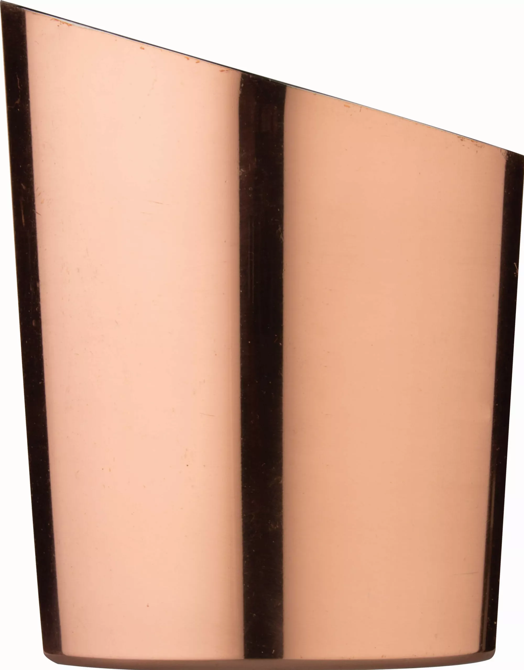 Gobelet en acier inoxydable, coupe en biais - couleur cuivre (11,6cm) Gobelet en acier inoxydable, coupe en biais - couleur cuivre (11,6cm)