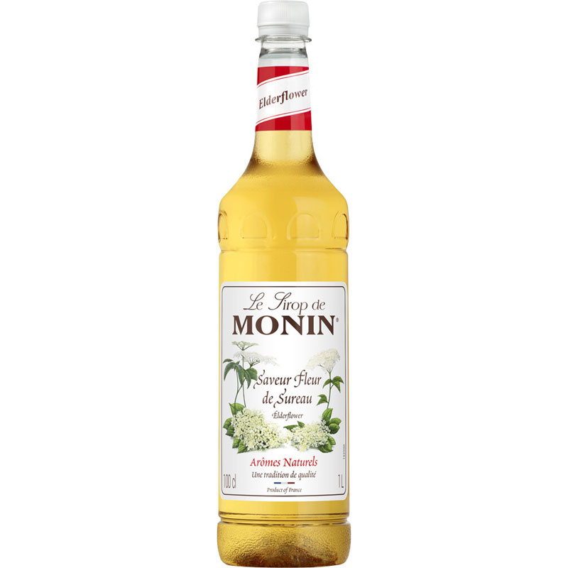Fleur de sureau - Sirop Monin, bouteille PET (1,0l) Fleur de sureau - Sirop Monin, bouteille PET (1,0l)