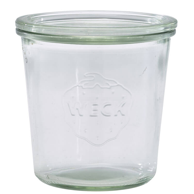 Bocal WECK avec couvercle en verre - 580 ml / 10 x 10,5 cm (6 pièces)