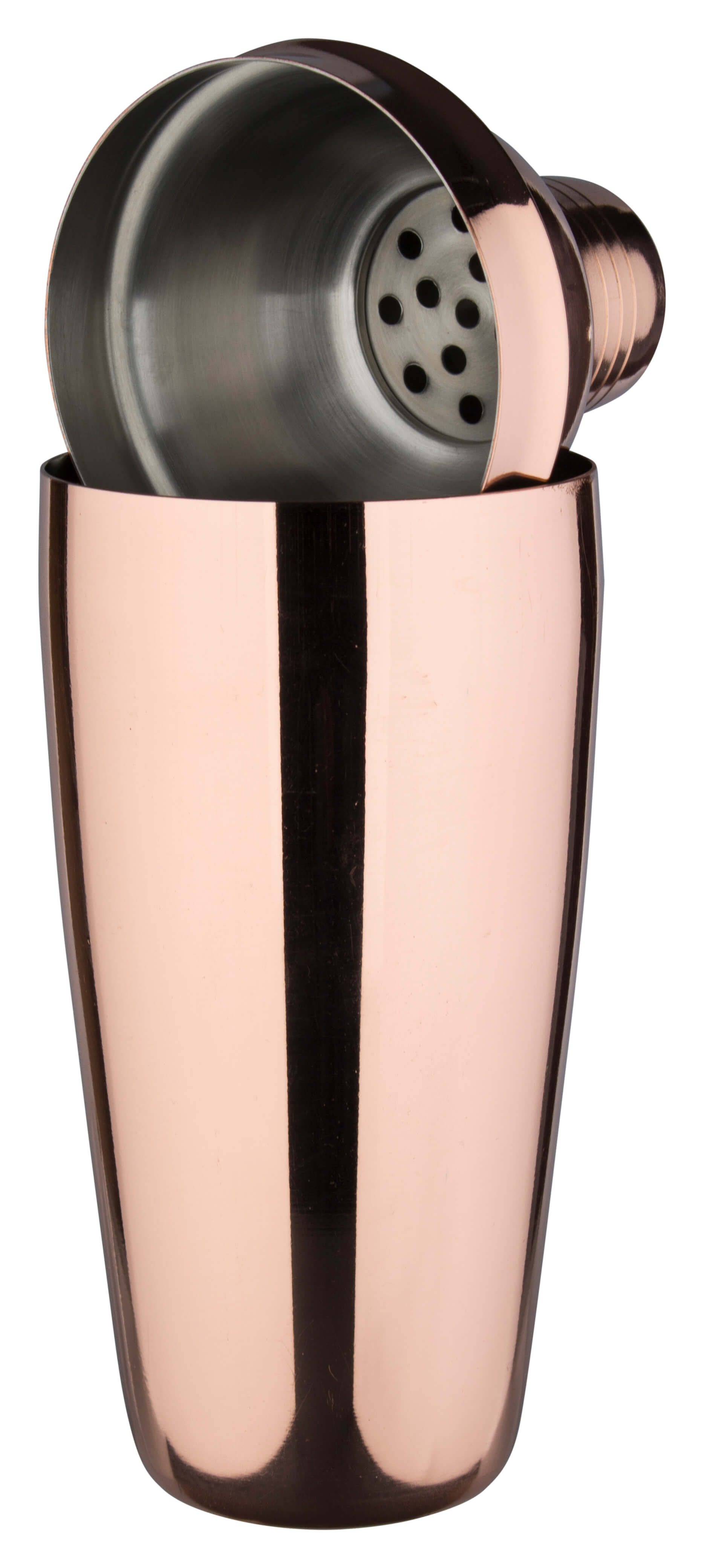 Shaker à cocktail, acier inoxydable couleur cuivre, trois pièces, 700 ml - Produit de deuxième choix