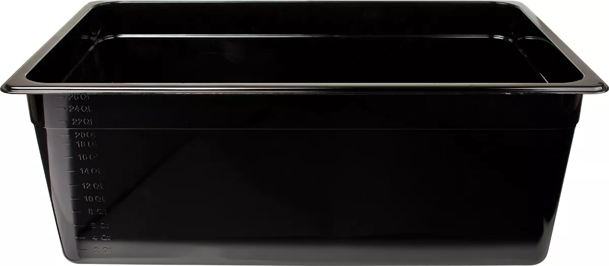 Récipient Gastro Norm 200mm de profondeur - Plastique noir (GN 1/1) Récipient Gastro Norm 200mm de profondeur - Plastique noir (GN 1/1)