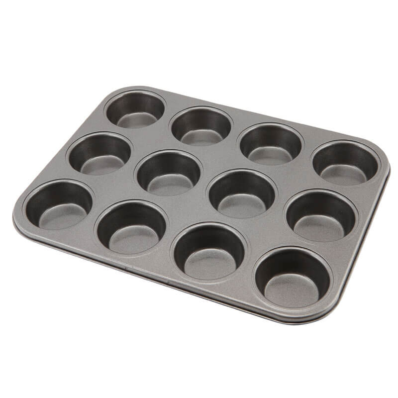 Moule à muffins antiadhésif, acier au carbone - pour 12 muffins