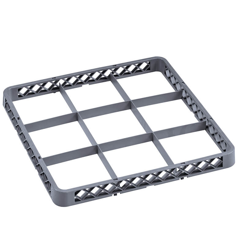 Embouts panier de lavage 9 compartiments, gris (Rack 98) - 50x50x4,5cm Embouts panier de lavage 9 compartiments, gris (Rack 98) - 50x50x4,5cm
