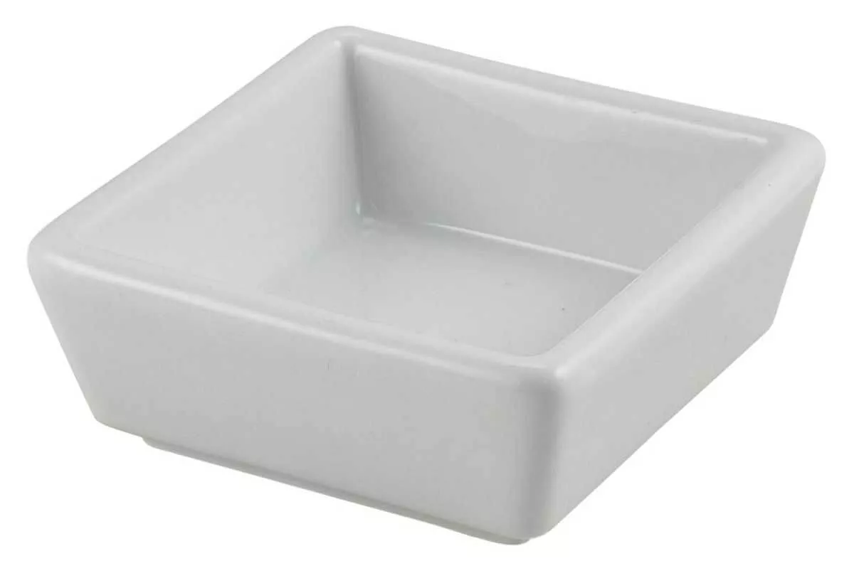 Bol en porcelaine, carré - 8,5x8,5x3,5cm (6 pcs) Bol en porcelaine, carré - 8,5x8,5x3,5cm (6 pcs)