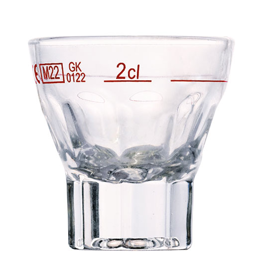 Verre à schnaps Mannheim - 37 ml, 2 cl repère