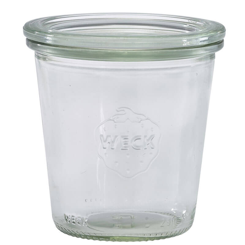 Bocal WECK avec couvercle en verre - 290ml / 8x9cm (6 pièces)
