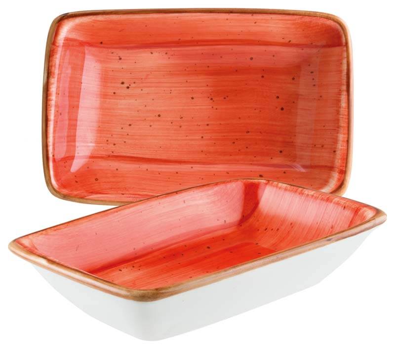 Bonna Aura Terracotta Moove Coupe rectangulaire 16x9cm orange - 12 pièces Bonna Aura Terracotta Moove Coupe rectangulaire 16x9cm orange - 12 pièces