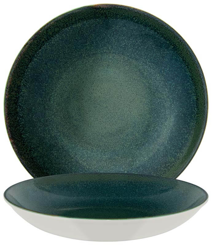 Bonna Ore Mar Bloom Assiette creuse 23cm, 100cl vert - 6 pièces Bonna Ore Mar Bloom Assiette creuse 23cm, 100cl vert - 6 pièces