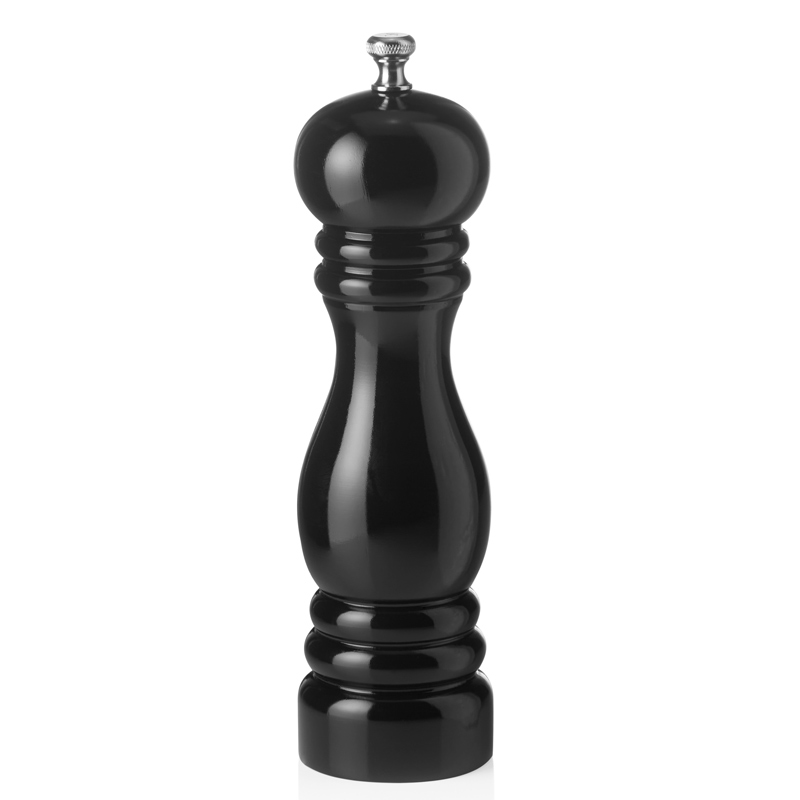 Moulin à sel en bois d'hévéa noir - différentes tailles