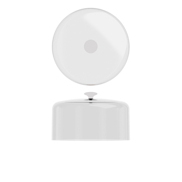 Couvercle bombé transparent, PC, 26,5 x 16,2 cm - poignée blanche Couvercle bombé transparent, PC, 26,5 x 16,2 cm - poignée blanche