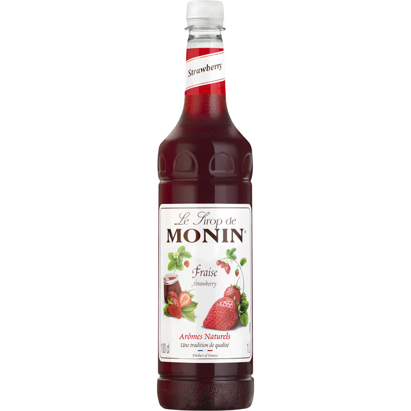 Fraise - Sirop Monin, bouteille PET (1,0l) Fraise - Sirop Monin, bouteille PET (1,0l)