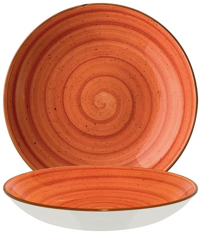 Bonna Aura Terracotta Bloom Assiette creuse 25cm orange - 6 pièces Bonna Aura Terracotta Bloom Assiette creuse 25cm orange - 6 pièces