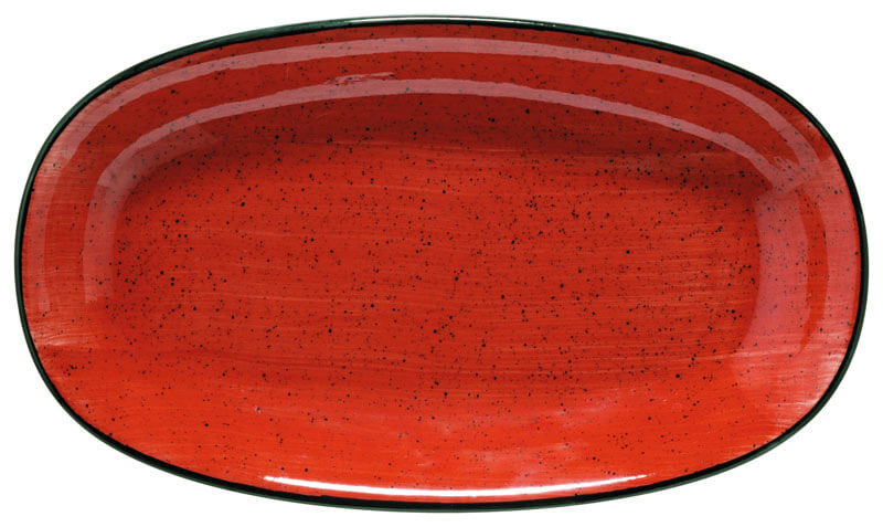 Bonna Aura Passion Assiette Gourmet ovale 24x14cm rouge - 12 pièces Bonna Aura Passion Assiette Gourmet ovale 24x14cm rouge - 12 pièces