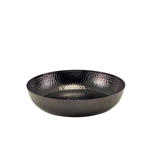Bol en aluminium martelé, noir - 31 cm