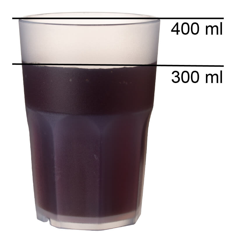 Gobelet en plastique Granity, polypropylène, givré - 400 ml (1 pièce) Gobelet en plastique Granity, polypropylène, givré - 400 ml (1 pièce)