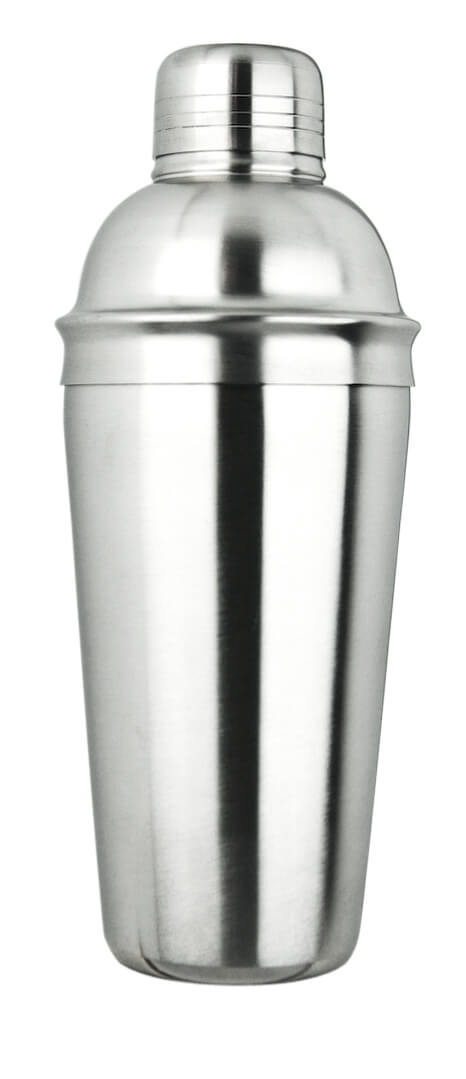 Shaker à cocktail, acier inoxydable, trois parties, mat - 700ml