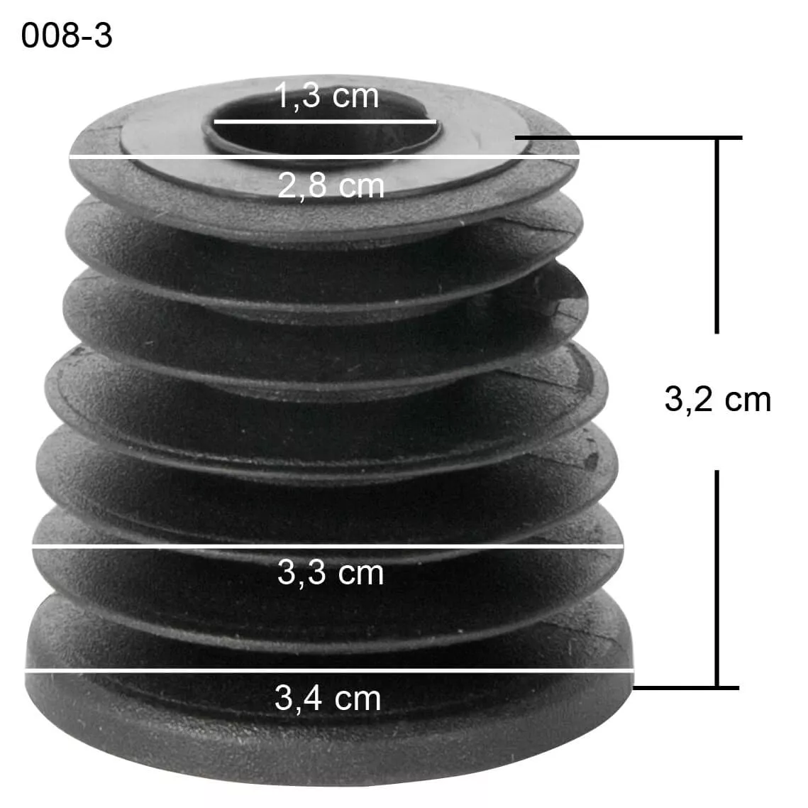 Bouchons interchangeables pour doseurs bouteille, avec lamelles - taille 3 Bouchons interchangeables pour doseurs bouteille, avec lamelles - taille 3