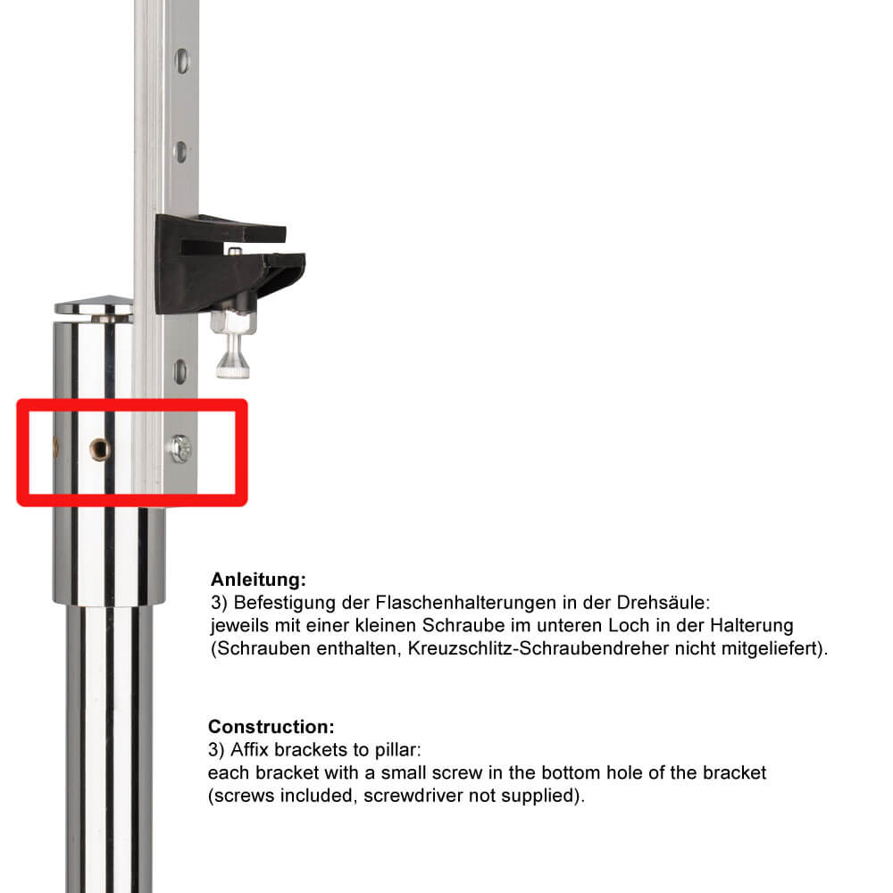 Porte-bouteille rotatif pour 6 bouteilles (0,7l-1,0l) Porte-bouteille rotatif pour 6 bouteilles (0,7l-1,0l)