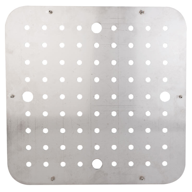 Couvercle pour évier, inox perforé - 40x40cm
