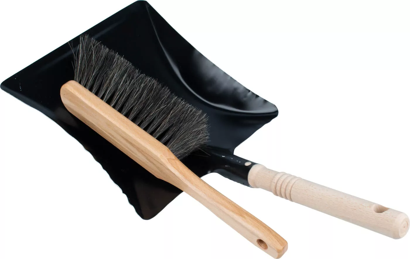 Set de balayage pelle en métal + balayette Set de balayage pelle en métal + balayette