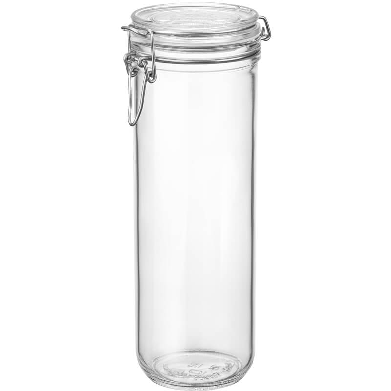 Bocal en verre avec couvercle à charnière / bocal de conservation Fido - 1460 ml