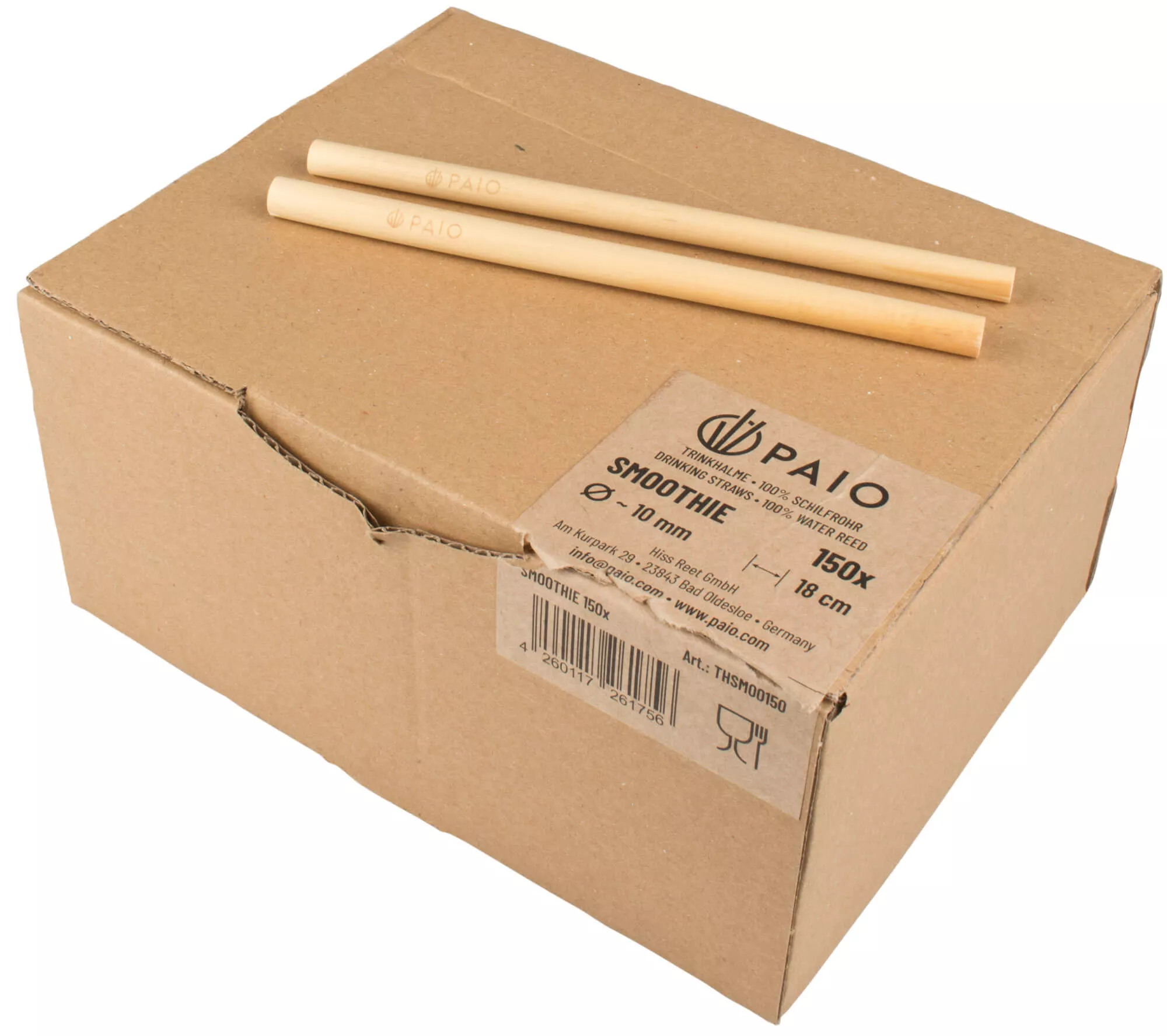 Pailles, roseaux (10x180mm) - naturel (150 pcs.) Pailles, roseaux (10x180mm) - naturel (150 pcs.)
