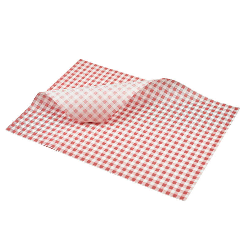 Papier parchemin / papier gras, quadrillé rouge - 35 x 25 cm (1000 pièces) Papier parchemin / papier gras, quadrillé rouge - 35 x 25 cm (1000 pièces)