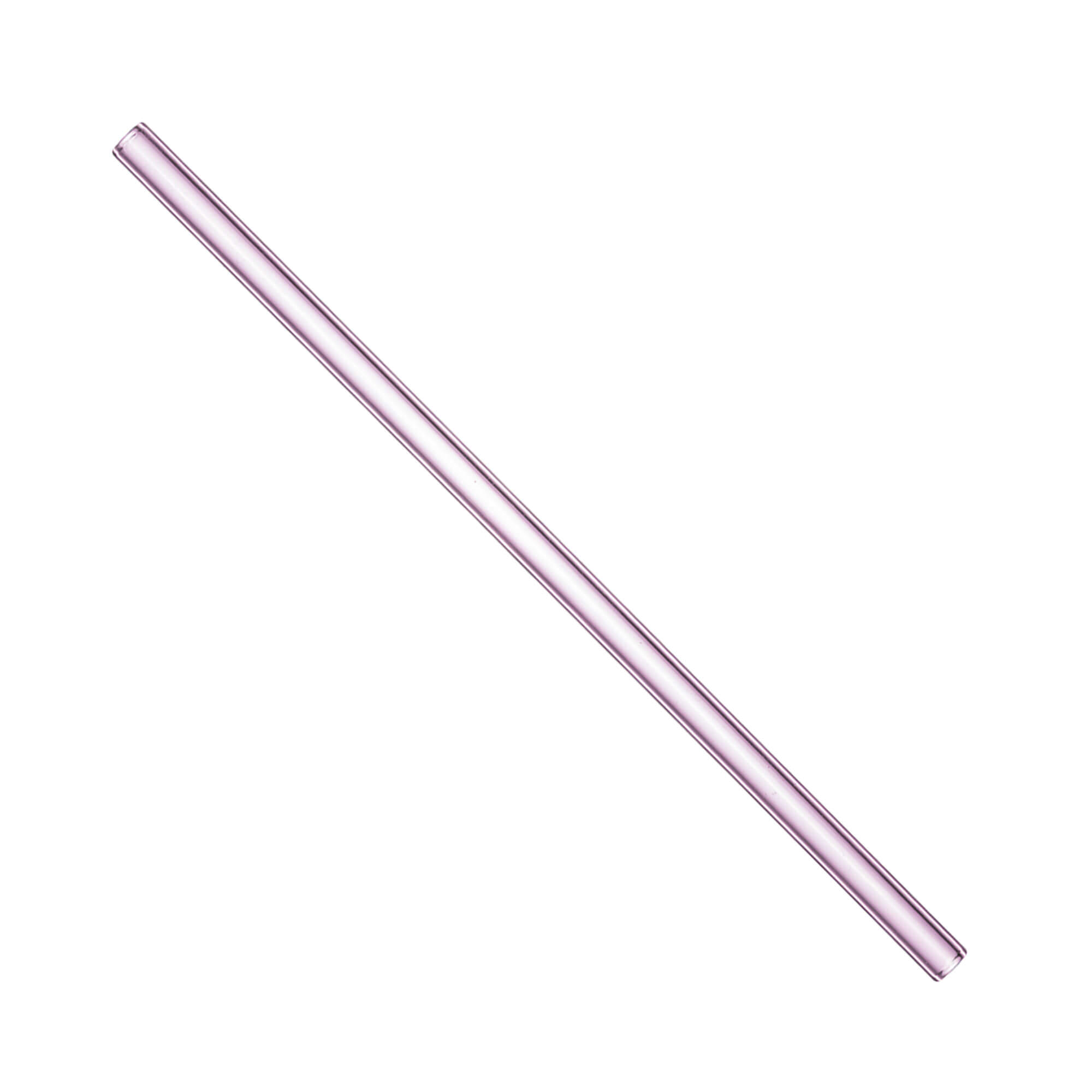 Pailles en verre (8x200mm) - rose (50 pcs + 3 brosses)