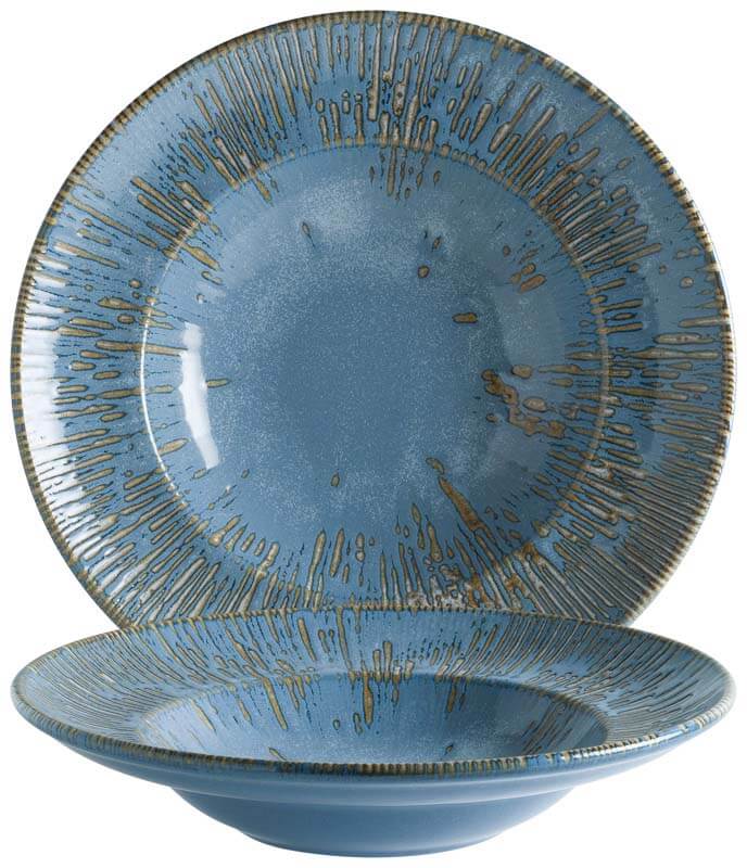 Bonna Snell Sky Gourmet Assiette à pâtes 27cm bleu - 6 pièces